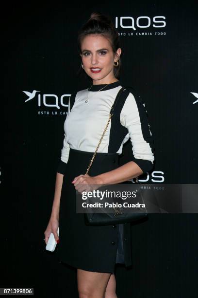 Spanish actress Veronica Echegui attends the 'IQOS' presentation at the Nubel restaurant on November 7, 2017 in Madrid, Spain.