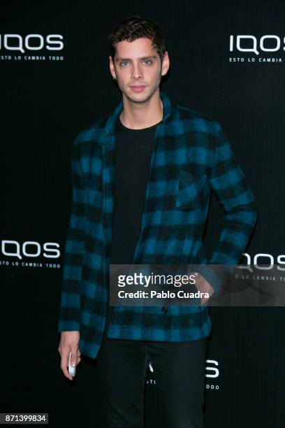 Spanish actor and director Eduardo Casanova attends the 'IQOS' presentation at the Nubel restaurant on November 7, 2017 in Madrid, Spain.