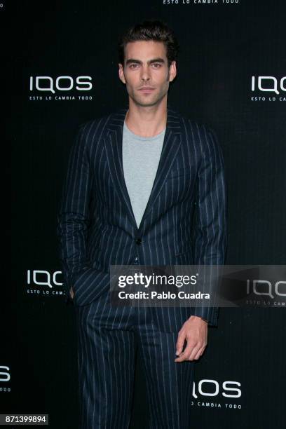 Spanish model Jon Kortajarena attends the 'IQOS' presentation at the Nubel restaurant on November 7, 2017 in Madrid, Spain.