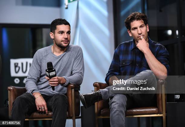 Christopher Abbott and Jon Bernthal attend the Build Series to discuss the new film 'Sweet Virginia' at Build Studio on November 7, 2017 in New York...