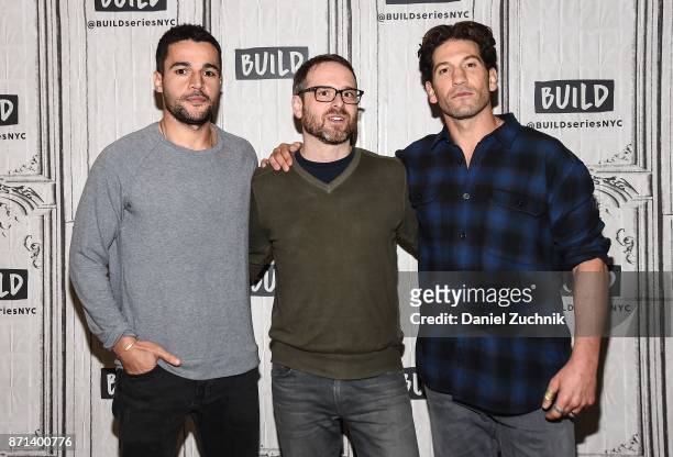 Christopher Abbott, Jamie M. Dagg and Jon Bernthal attend the Build Series to discuss the new film 'Sweet Virginia' at Build Studio on November 7,...