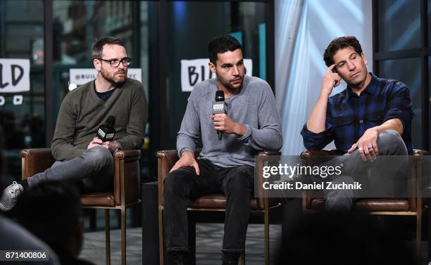 Jamie M. Dagg, Christopher Abbott and Jon Bernthal attend the Build Series to discuss the new film 'Sweet Virginia' at Build Studio on November 7,...