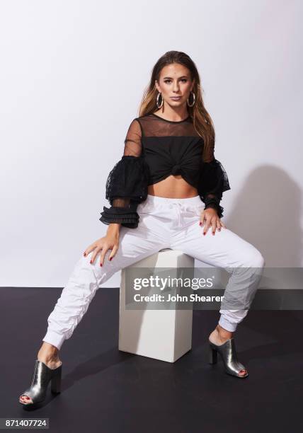 Recording artist Kassi Ashton poses in the portrait studio at the 2017 CMT Next Women Of Country Celebration at City Winery Nashville on November 7,...