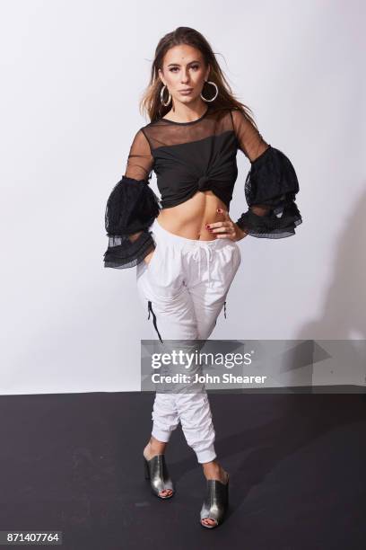 Recording artist Kassi Ashton poses in the portrait studio at the 2017 CMT Next Women Of Country Celebration at City Winery Nashville on November 7,...