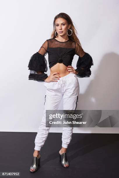 Recording artist Kassi Ashton poses in the portrait studio at the 2017 CMT Next Women Of Country Celebration at City Winery Nashville on November 7,...