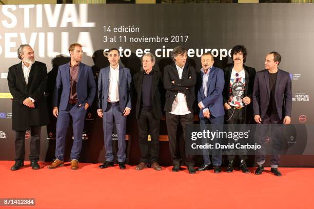 Jose Coronado, Jose Manuel Corvino, Andres Gertruidx Juan Carlos Aduviri Agustin Diaz Yanez , Juan Diego, Oscar Jaenada and Luis calleja attend the...