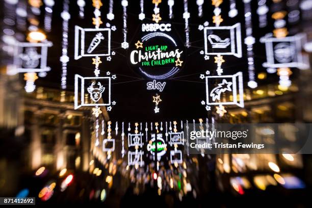 General view of Oxford Street during the Oxford Street Christmas Lights switch On at Oxford Street on November 7, 2017 in London, England.