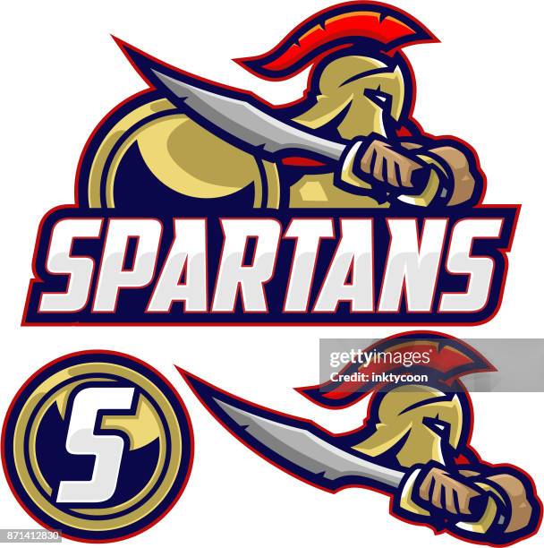 spartan fighter - warrior stock illustrations