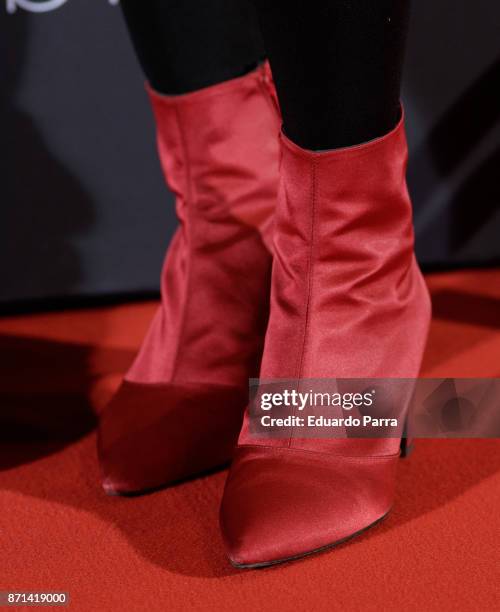 Actress Carolina Bang, shoes detail, attends the 'Algo muy gordo' premiere at Callao cinema on November 7, 2017 in Madrid, Spain.