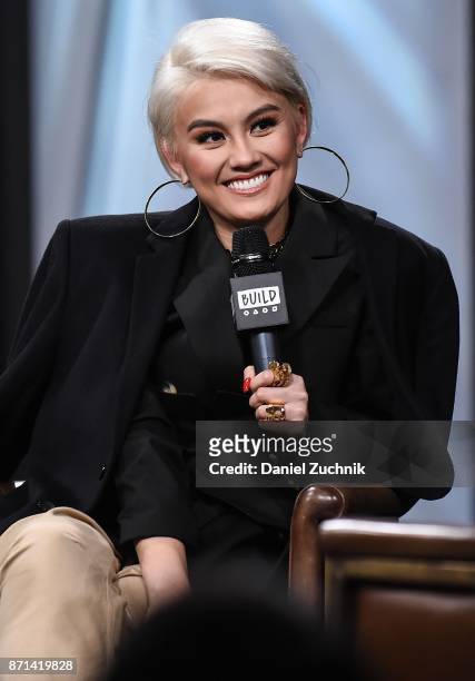 Agnez Mo attends the Build Series to discuss her new album 'X' and music video 'Damn I Love You' at Build Studio on November 7, 2017 in New York City.