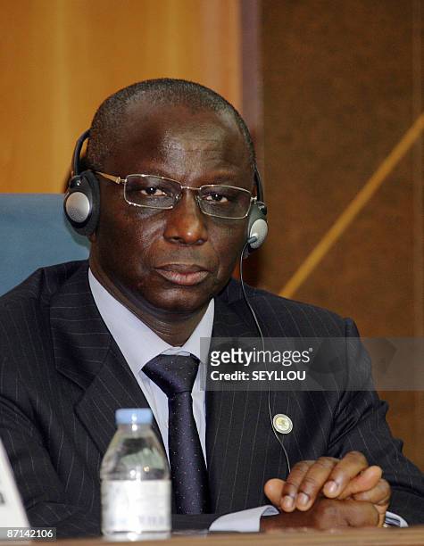 Senegalese finance minister Abdoulaye Diop attends the 44th annual African Bank of Development round table assembly on May 13, 2009 in Dakar. The...