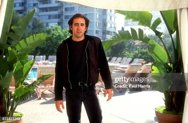 Nicholas Cage photographed at the Westwood Marquis Hotel on September 12, 1990 at Westwood, Los Angeles, California