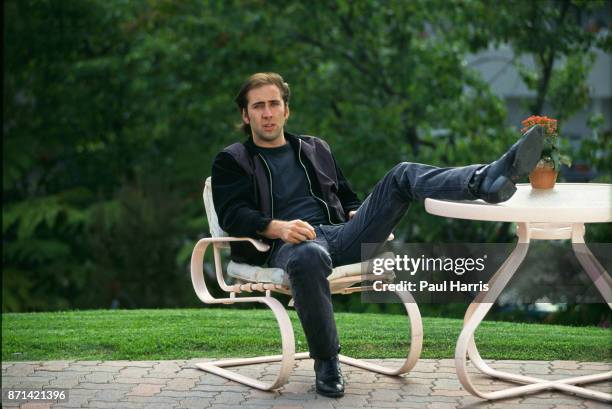 Nicholas Cage photographed at the Westwood Marquis Hotel on September 12, 1990 at Westwood, Los Angeles, California