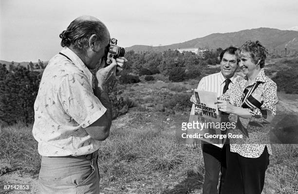 Martin and Janis Weinberger, Publishers of the Claremont Courier newspaper, have their picture taken by Life Magazine photographer Mark Kauffman in...