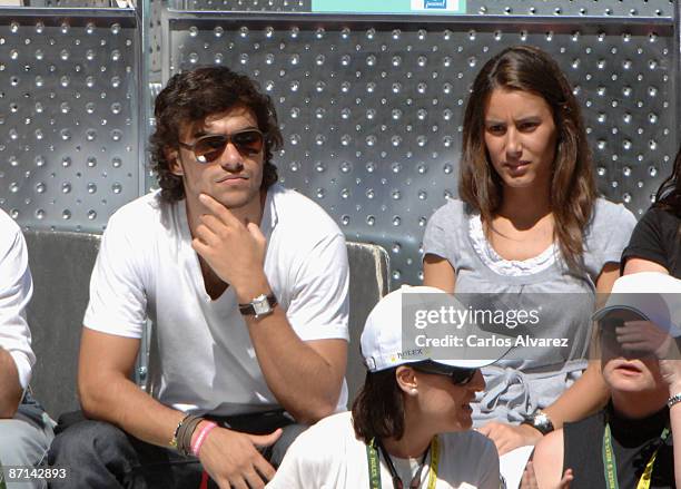 Ana Boyer and boyfriend Diego Osorio attend Madrid Open Tennis at the Caja Magica on May 13, 2009 in Madrid, Spain.