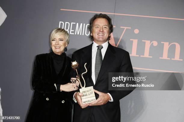 Piera Detassis and Corrado Pesci attend The Virna Lisi Award at Auditorium Parco Della Musica on November 7, 2017 in Rome, Italy.