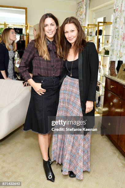 Jessica de Rothschild and Ruby Fay attend C Magazine X Jimmy Choo along with Jessica de Rothschild and Alison Edmond host Tea at the Peninsula at...