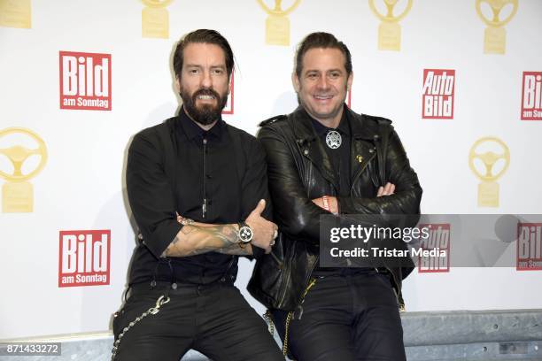Alec Voelkel and Sascha Vollmer of the band The BossHoss attend the 'Das Goldene Lenkrad' Award at Axel Springer Haus on November 7, 2017 in Berlin,...