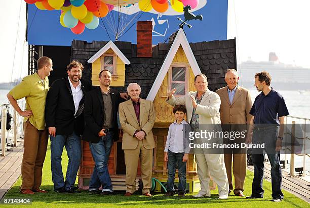 Director Pete Docter, director Bob Peterson, producer Jonas Rivera, singer and actor Charles Aznavour, actor Tom Trouffier, Executive Producer John...
