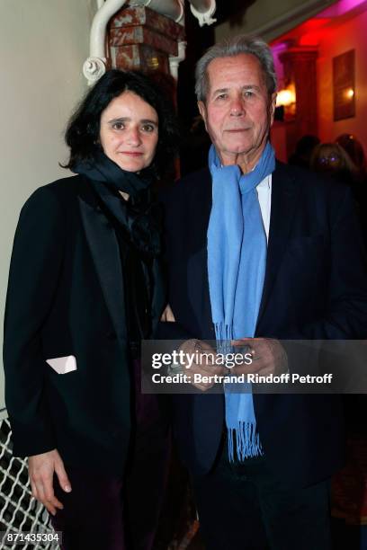 Jean-Louis Debre and his companion Valerie Bochenek attend "Depardieu Chante Barbara" at Le Cirque d'Hiver on November 7, 2017 in Paris, France.