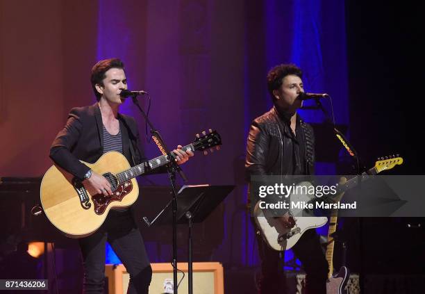 Kelly Jones and Adam Zindani of Stereophonics perform on stage at the SeriousFun London Gala 2017 at The Roundhouse on November 7, 2017 in London,...
