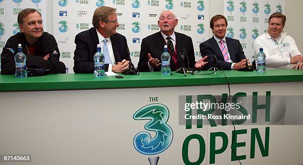 Martin Cullen TD, Jack Peter, Sr. Vice President and Chief Operating Officer of the Golf Hall of Fame, Christy O'Connor, George O'Grady, Chief...