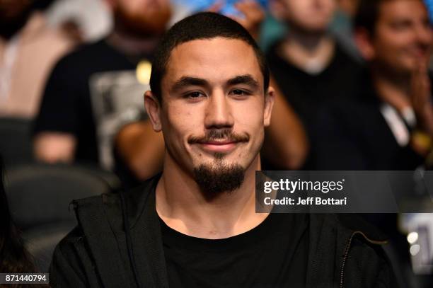 Interim Middleweight Champion Robert Whittaker attends the UFC 217 event inside Madison Square Garden on November 4, 2017 in New York City.