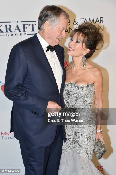 Helmut Huber and Susan Lucci attend the Elton John AIDS Foundation Commemorates Its 25th Year And Honors Founder Sir Elton John During New York Fall...