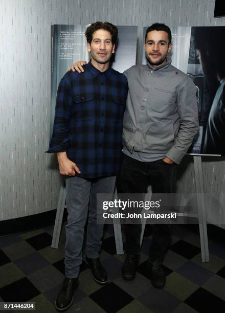 Jon Berenthal and Christopher Abbott attend "Sweet Virginia" New York premiere at IFC Center on November 7, 2017 in New York City.