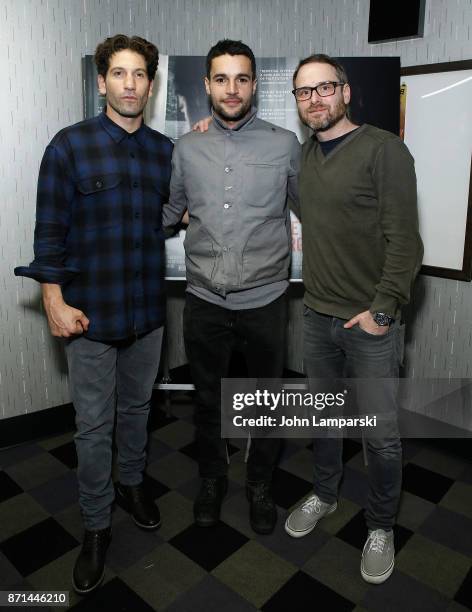 Jon Berenthal, Christopher Abbott and Jamie M. Dagg attend "Sweet Virginia" New York premiere at IFC Center on November 7, 2017 in New York City.