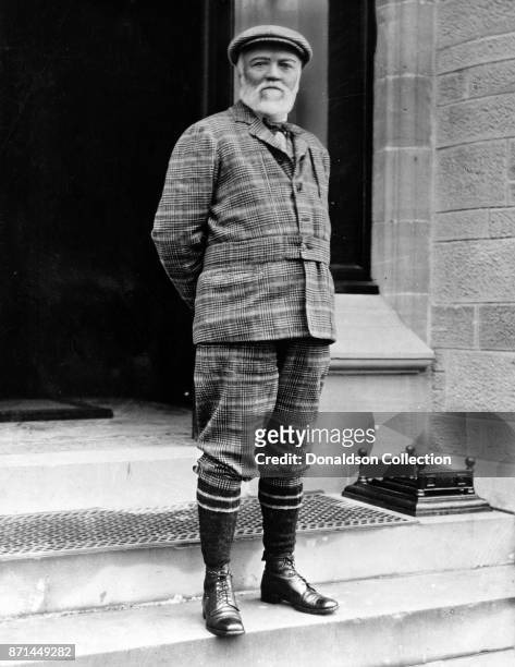 American businessman Andrew Carnegie poses for a portrait in 1910.