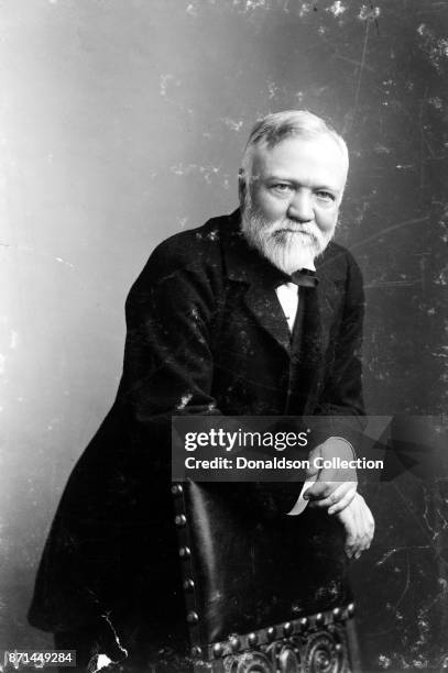 American businessman Andrew Carnegie poses for a portrait in 1896.