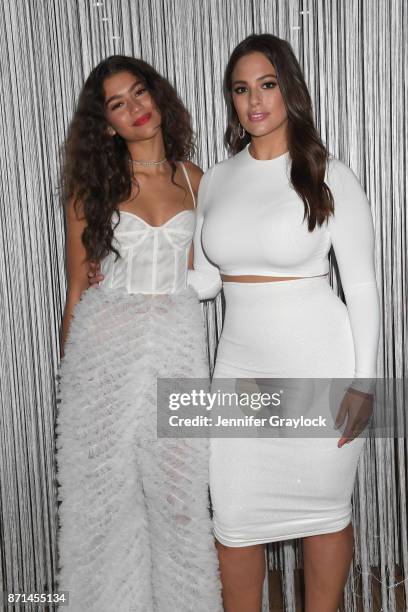 Zendaya and Ashley Graham attend the Forevermark Tribute event on November 7, 2017 in New York City.