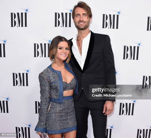 Maren Morris and Ryan Hurd attend the 65th Annual BMI Country awards on November 7, 2017 in Nashville, Tennessee.