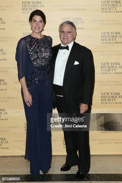 Diana DiMenna and Joe DiMenna attend the New-York Historical Society's History Makers Gala 2017 at Cipriani 25 Broadway on November 7, 2017 in New...