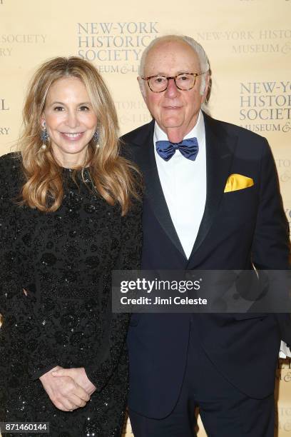 Leslie Perkins and Buzzy Geduld attend the New-York Historical Society's History Makers Gala 2017 at Cipriani 25 Broadway on November 7, 2017 in New...