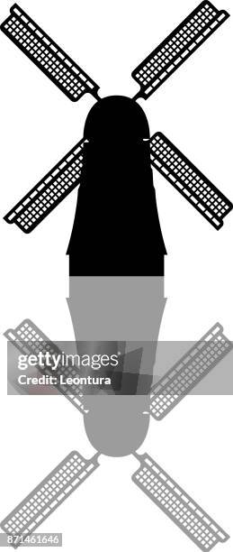 windmill - old windmill stock illustrations