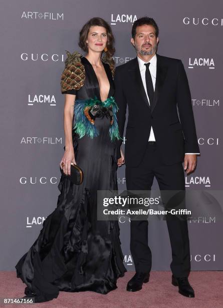 Guy Oseary and Michelle Alves arrive at the 2017 LACMA Art + Film Gala at LACMA on November 4, 2017 in Los Angeles, California.