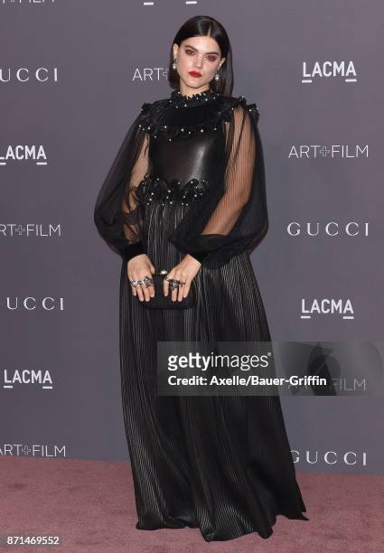 Singer-songwriter SoKo arrives at the 2017 LACMA Art + Film Gala at LACMA on November 4, 2017 in Los Angeles, California.