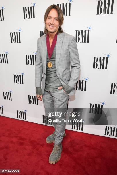 Keith Urban attends the 65th Annual BMI Country awards on November 7, 2017 in Nashville, Tennessee.