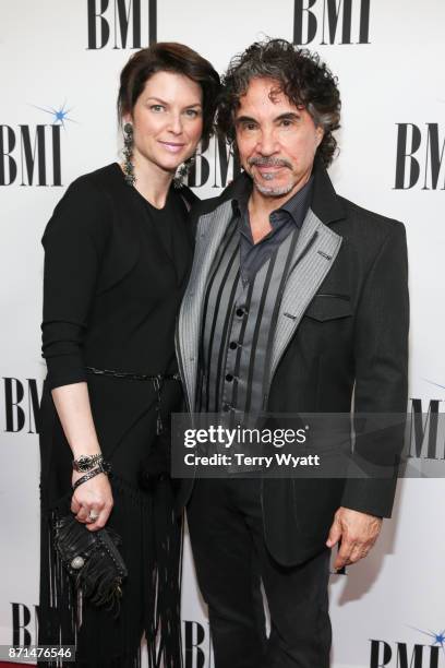 Aimee Oates and singer-songwriter John Oates attend the 65th Annual BMI Country awards on November 7, 2017 in Nashville, Tennessee.