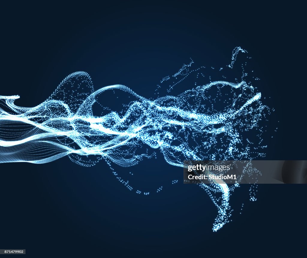 array vector with splash emitted graphic by... Array With Dynamic Emitted Particles Water Splash Imitation Abstract ...