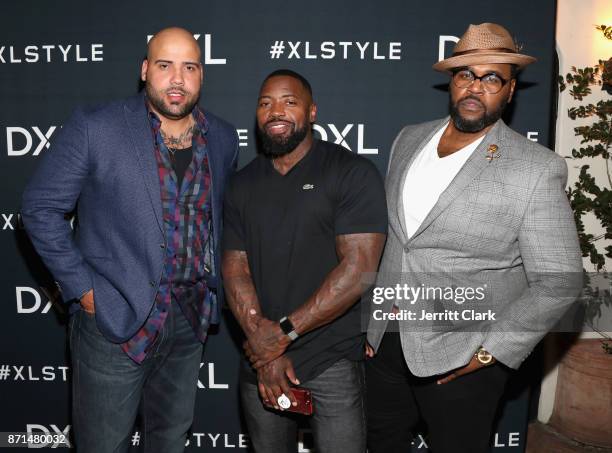 Rob Robinson, Mike Rashid and Michael-Anthony Spearman at the launch of DXL's 2017 Holiday Campaign with DJ Khaled at A.O.C on November 7, 2017 in...