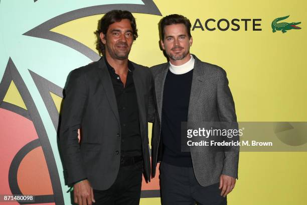 Global CEO Thierry Guibert and Matt Bomer attend the celebration of the re-opening of the LACOSTE Rodeo Drive Boutique at Sheats Goldstein Residence...
