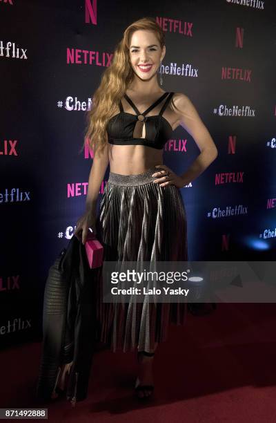 Julieta Nair Calvo attends the 'Che Netflix' red carpet at the Four Season Hotel on November 7, 2017 in Buenos Aires, Argentina.