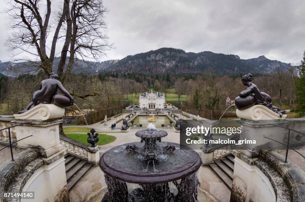 linderhof palace, bavaria, germany - linderhof stock pictures, royalty-free photos & images