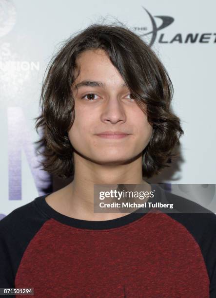 Rio Mangini attends the Los Angeles Premiere of 'Bill Nye Science Guy' at Westside Pavilion on November 7, 2017 in Los Angeles, California.