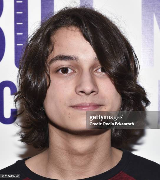 Rio Mangini attends the premiere of PBS's "Bille Nye: Science Guy" at Westside Pavilion on November 7, 2017 in Los Angeles, California.