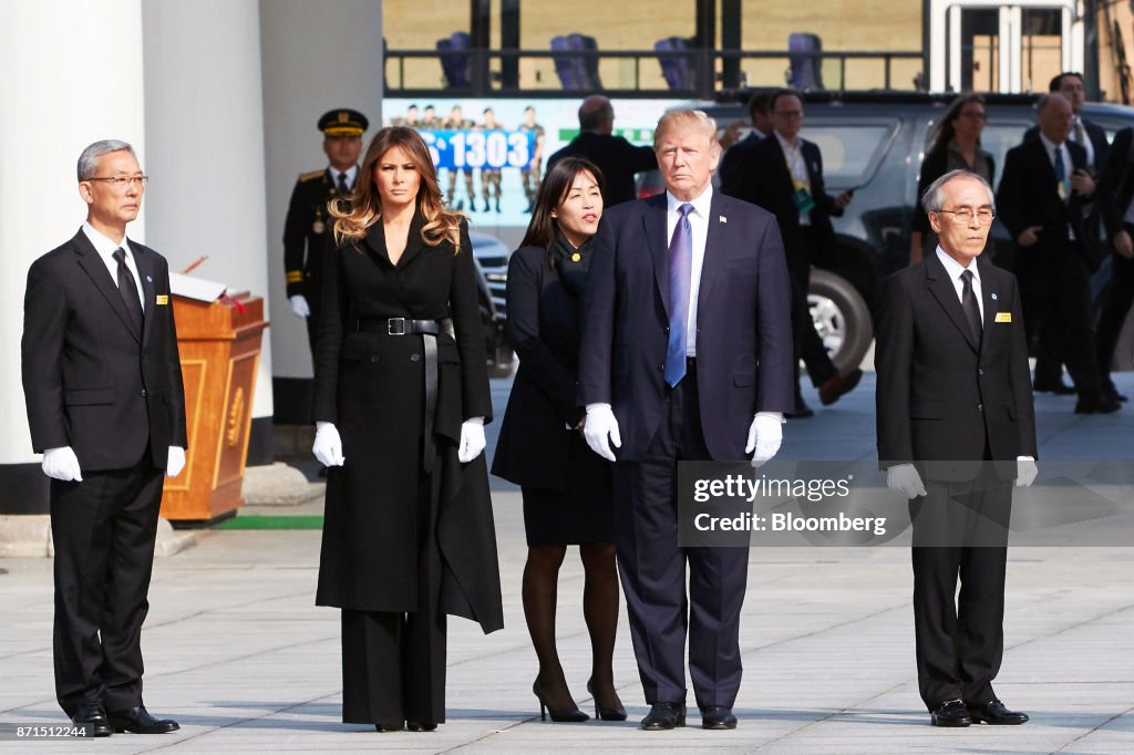 U.S. President Trump Visits the National Cemetery