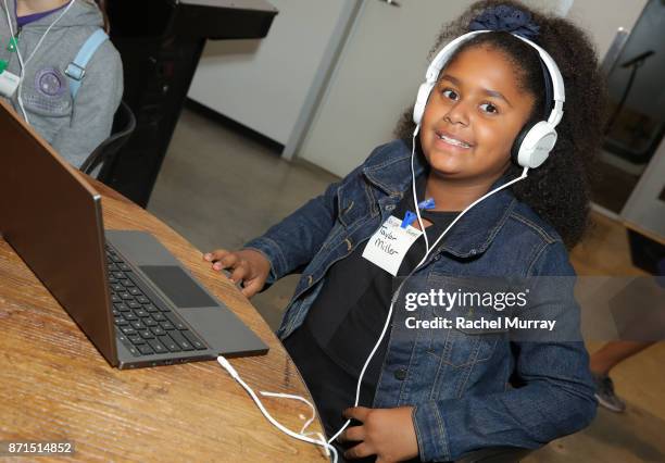 Girls coding Google's CS First activity during MGA Entertainment, Cast of Netflix's Project Mc2, and Rashida Jones's celebration of National...
